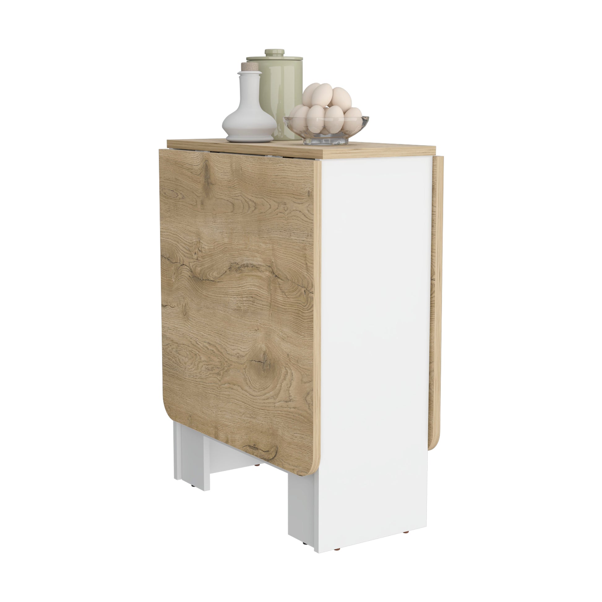 Compact dining table with dropleaf