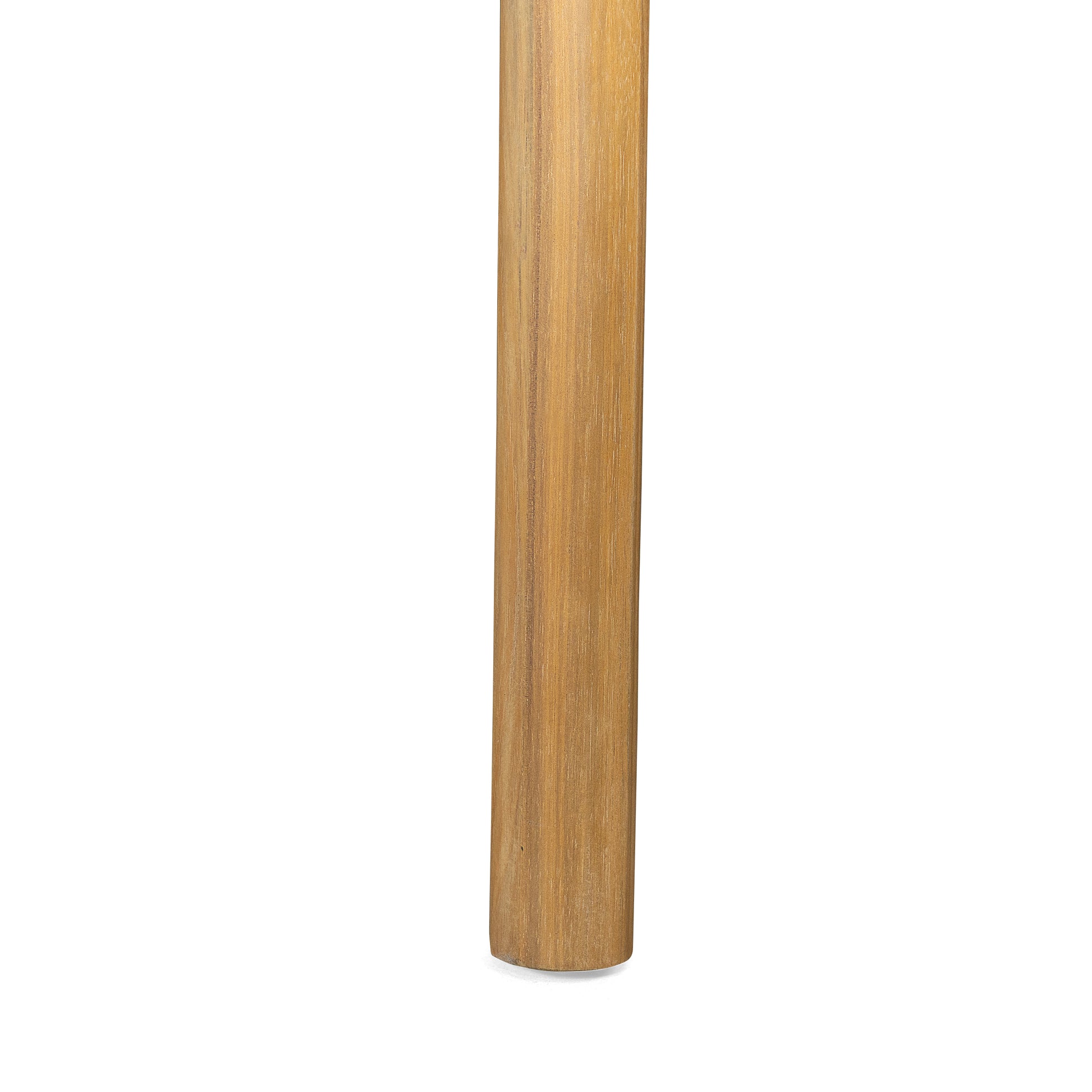 Solid wood table leg with natural grain finish