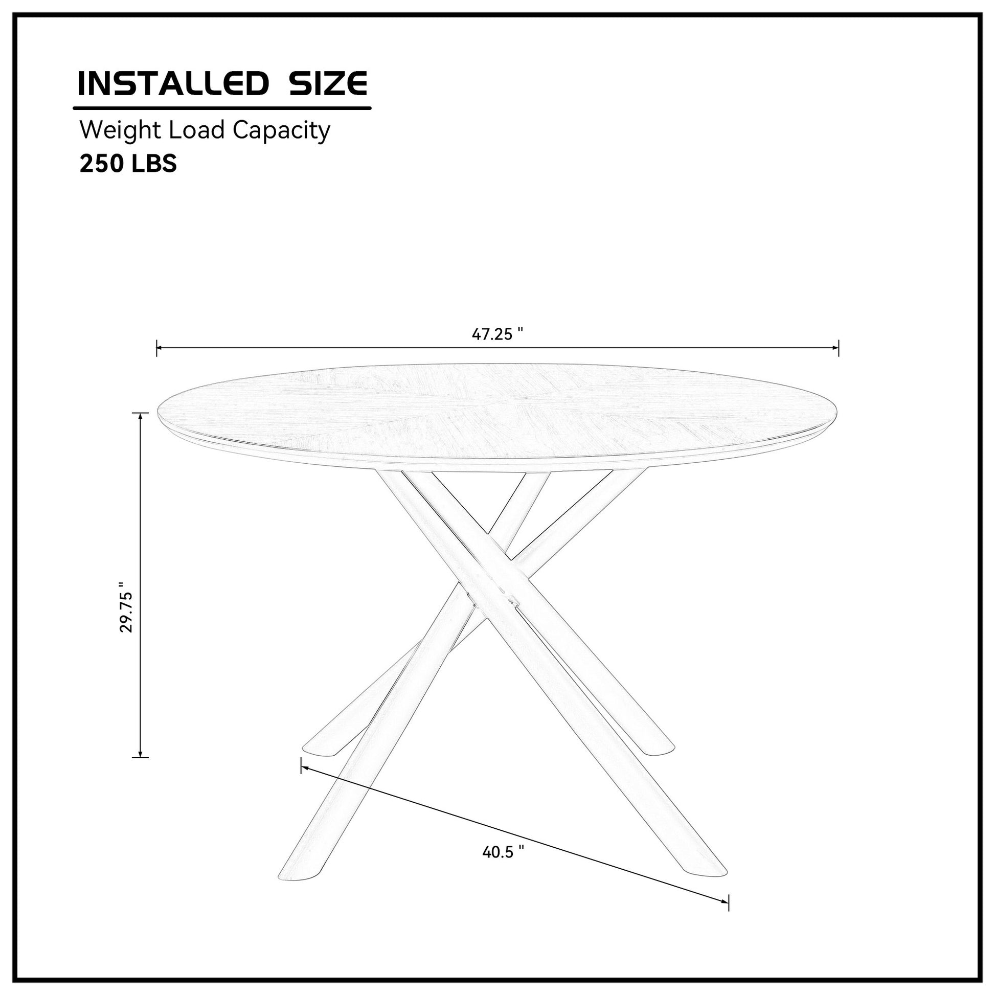 Round dining table