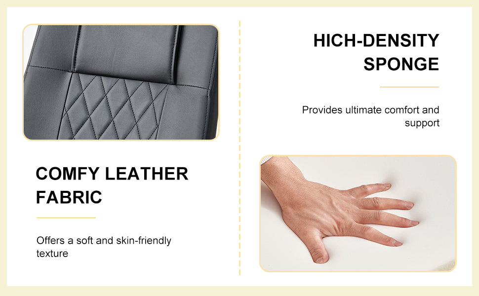 Closeup of stitched black leather seat fabric with diamond pattern