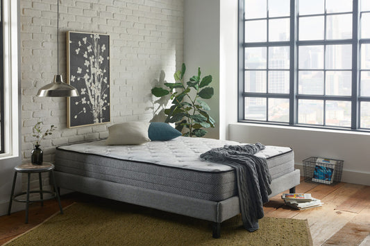 TREATLIFE HOME 10-Inch California King Mattress with Gel Memory Foam and 884 Pocketed Coils, White and Gray