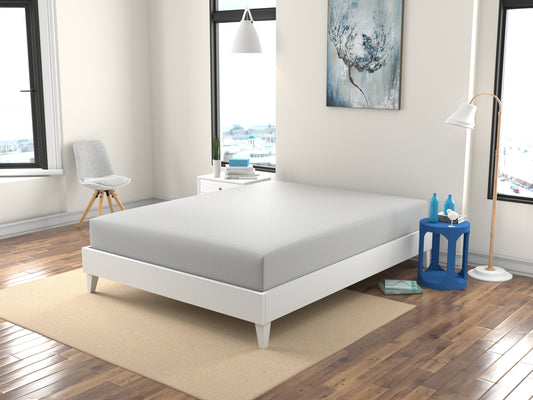 TREATLIFE HOME 10" Twin Firm Memory Foam Mattress with Gel Layer, Low Motion Transfer, Bed in a Box, White Fabric