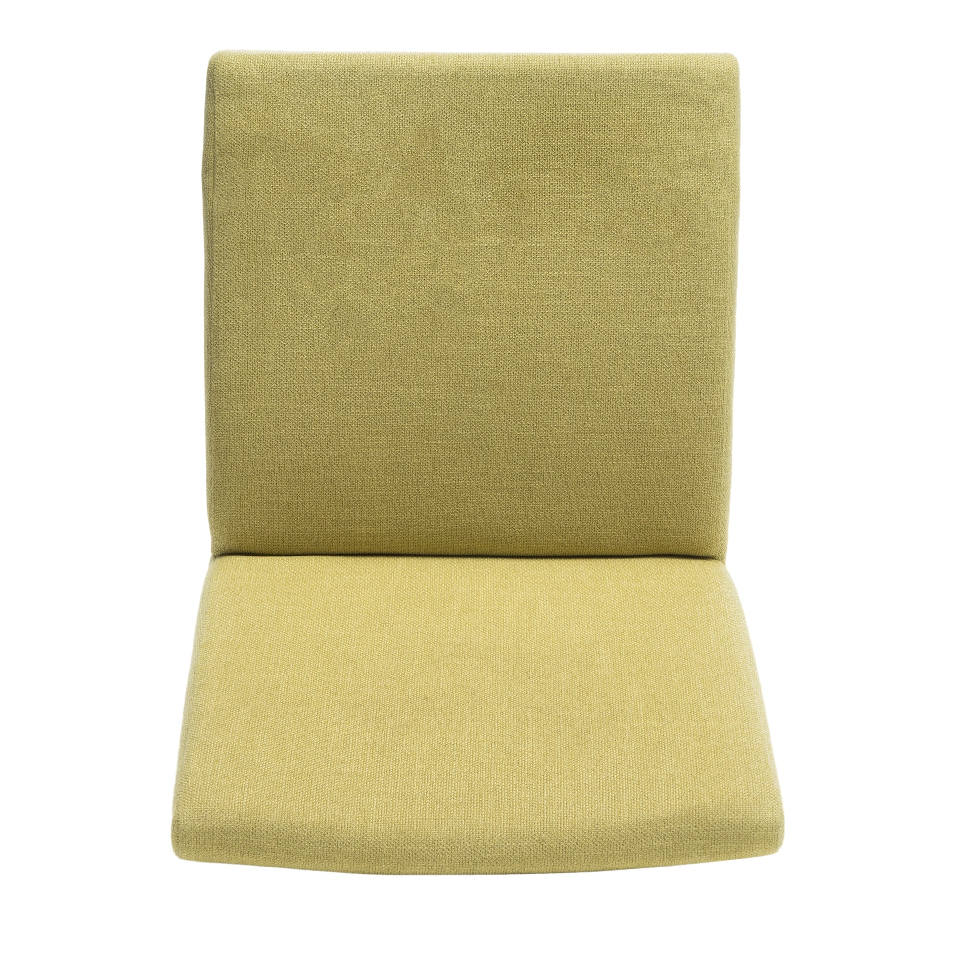 Modern yellow fabric dining chair seat and back