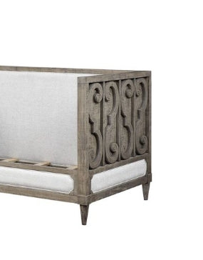 Elegant Upholstered Twin Daybed with Slat Support in Tan