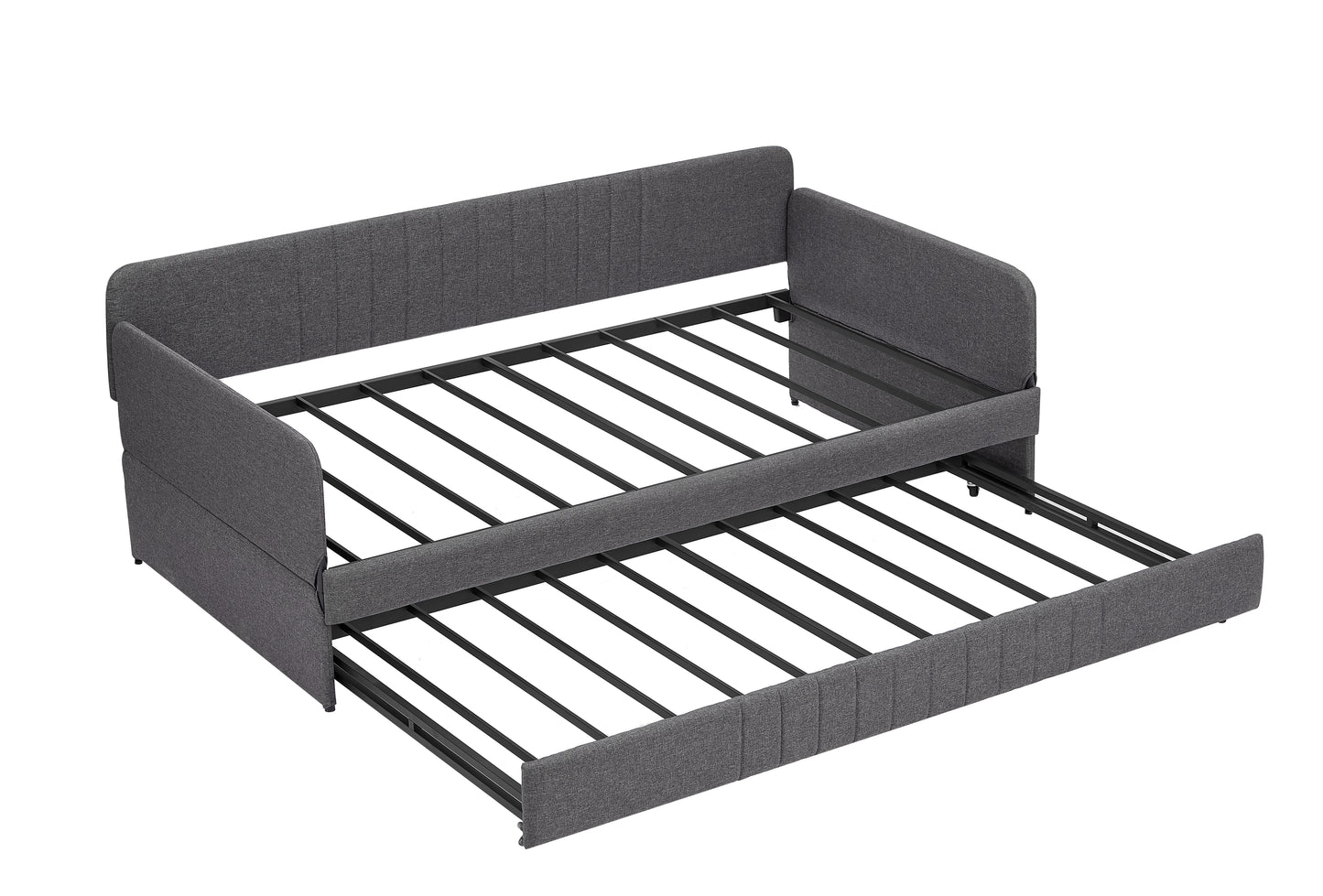 Space-Saving Daybed with Trundle Twin Size in Grey