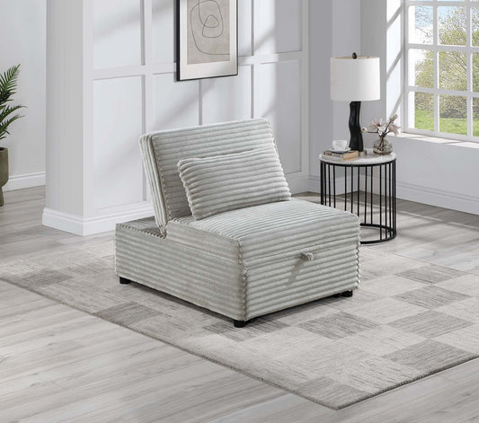 TREATLIFE HOME Convertible Sleeper Chair with Plush Tufted Seat, Modern Design, Ash Color, Pillow Included