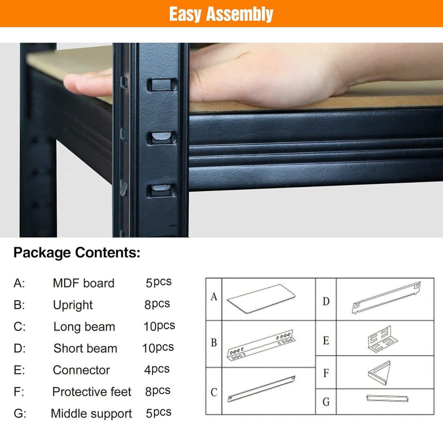 MDF board for shelving unit