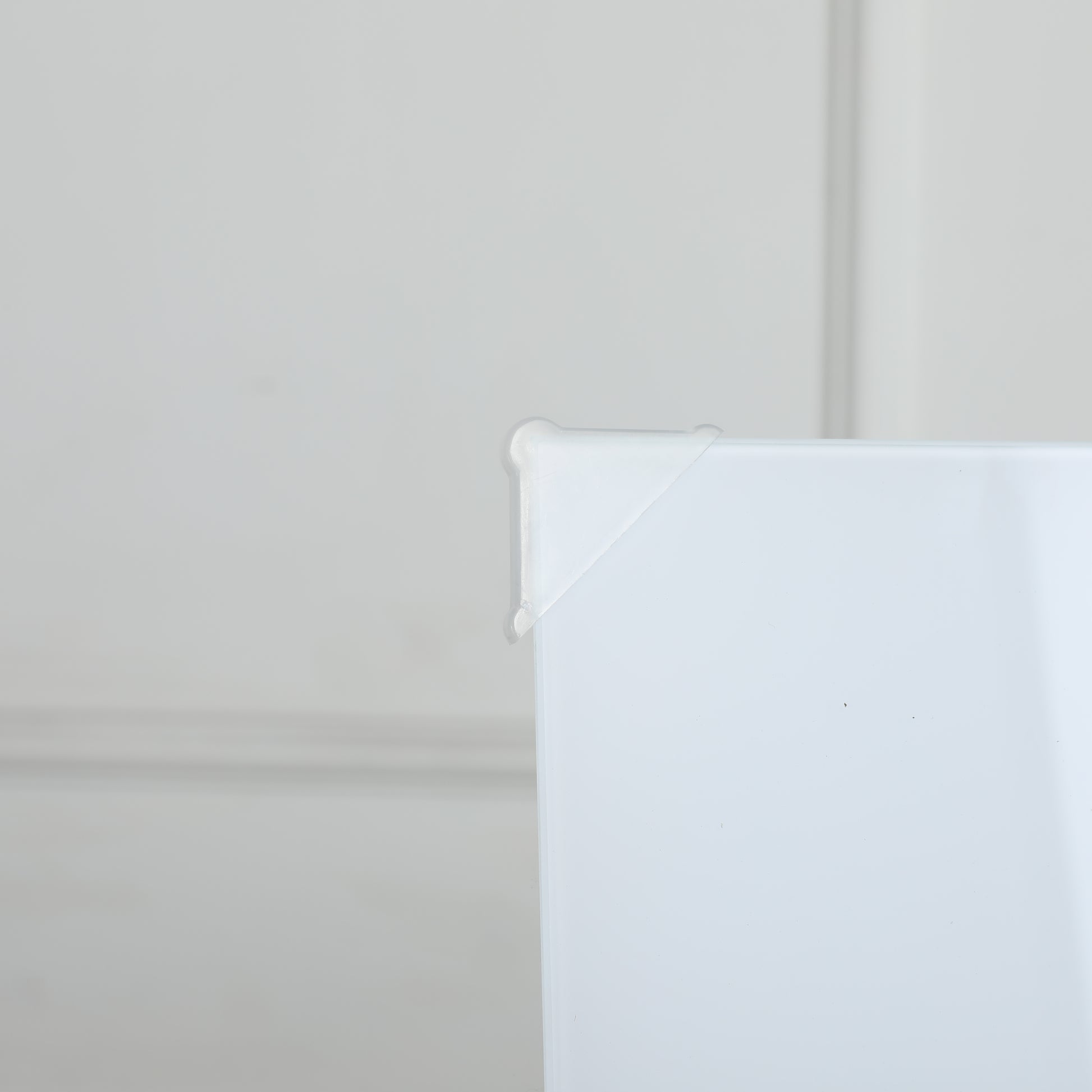 White whiteboard corner protector