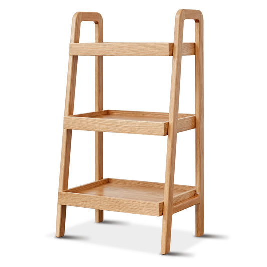 Modern light oak threetier shelf