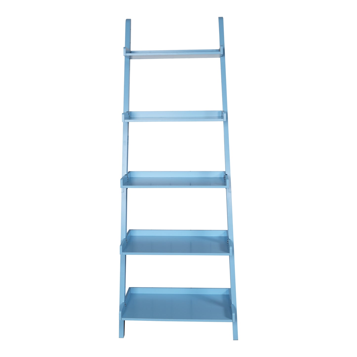 Light blue tier ladder shelf for modern living rooms