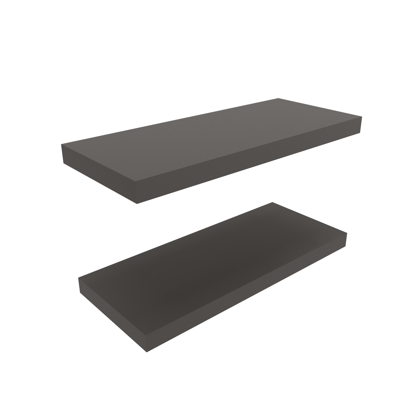 Sleek dark grey floating shelf