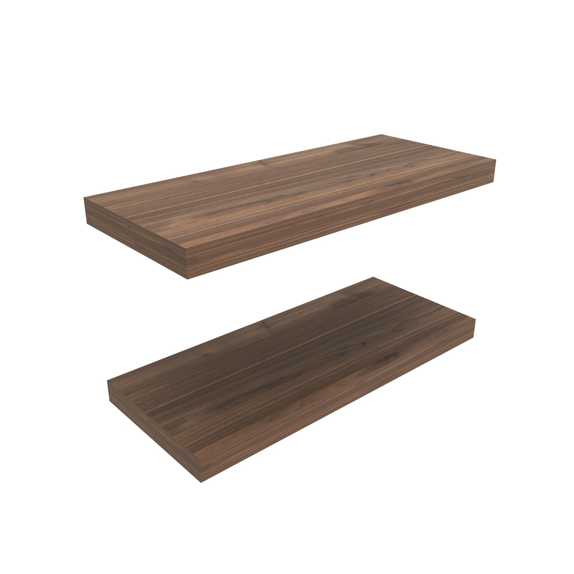 Walnut wood shelf