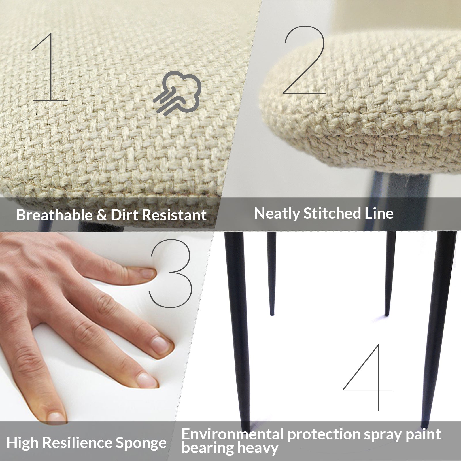 Closeup of beige fabric texture