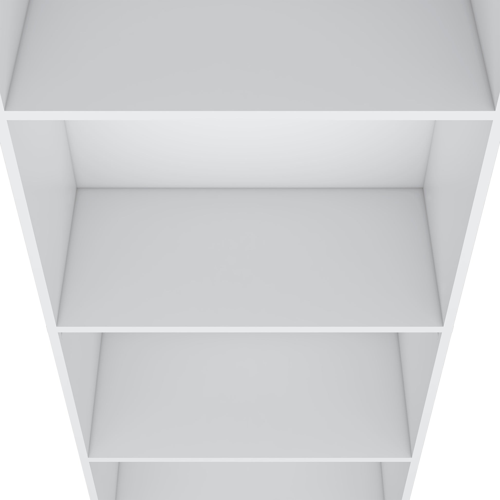 White minimalist fourshelf unit for modern home storage