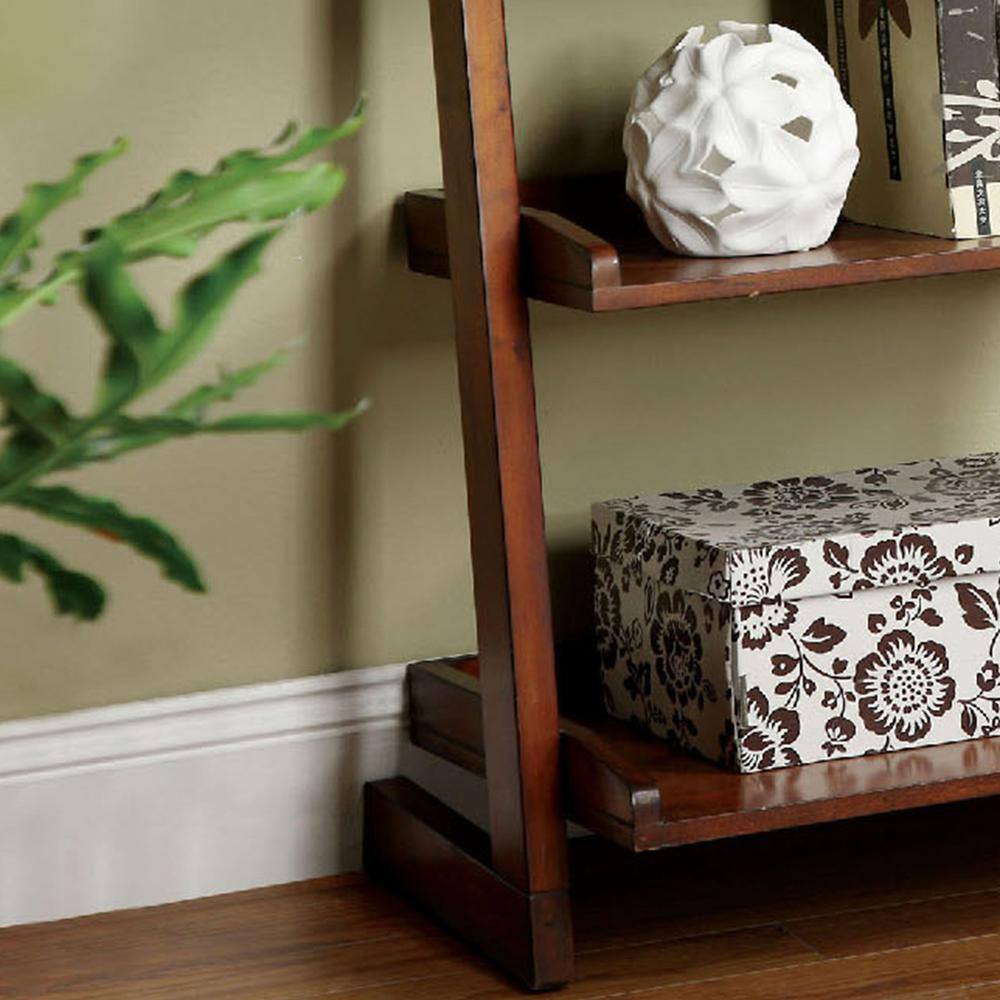 Decorative white geometric ceramic sphere on wooden shelf