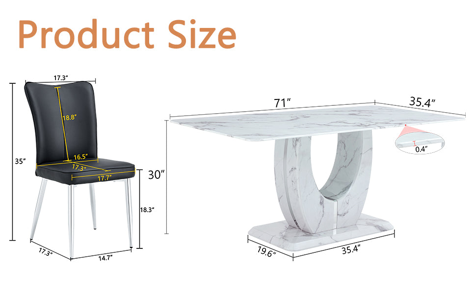 Black upholstered dining chair with silver legs