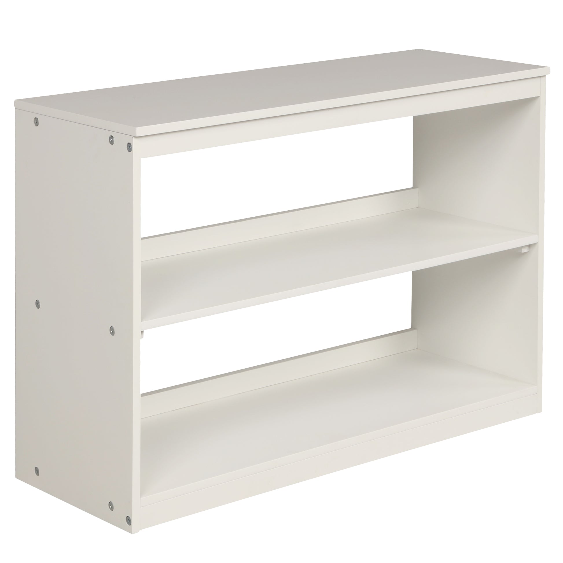 White twoshelf modular bookcase