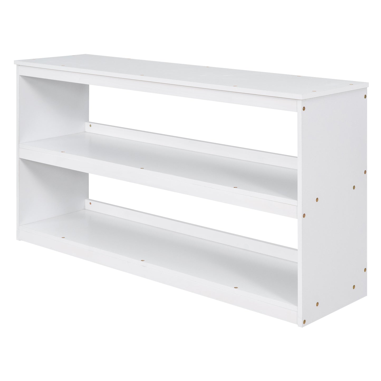 White twotier shelf unit