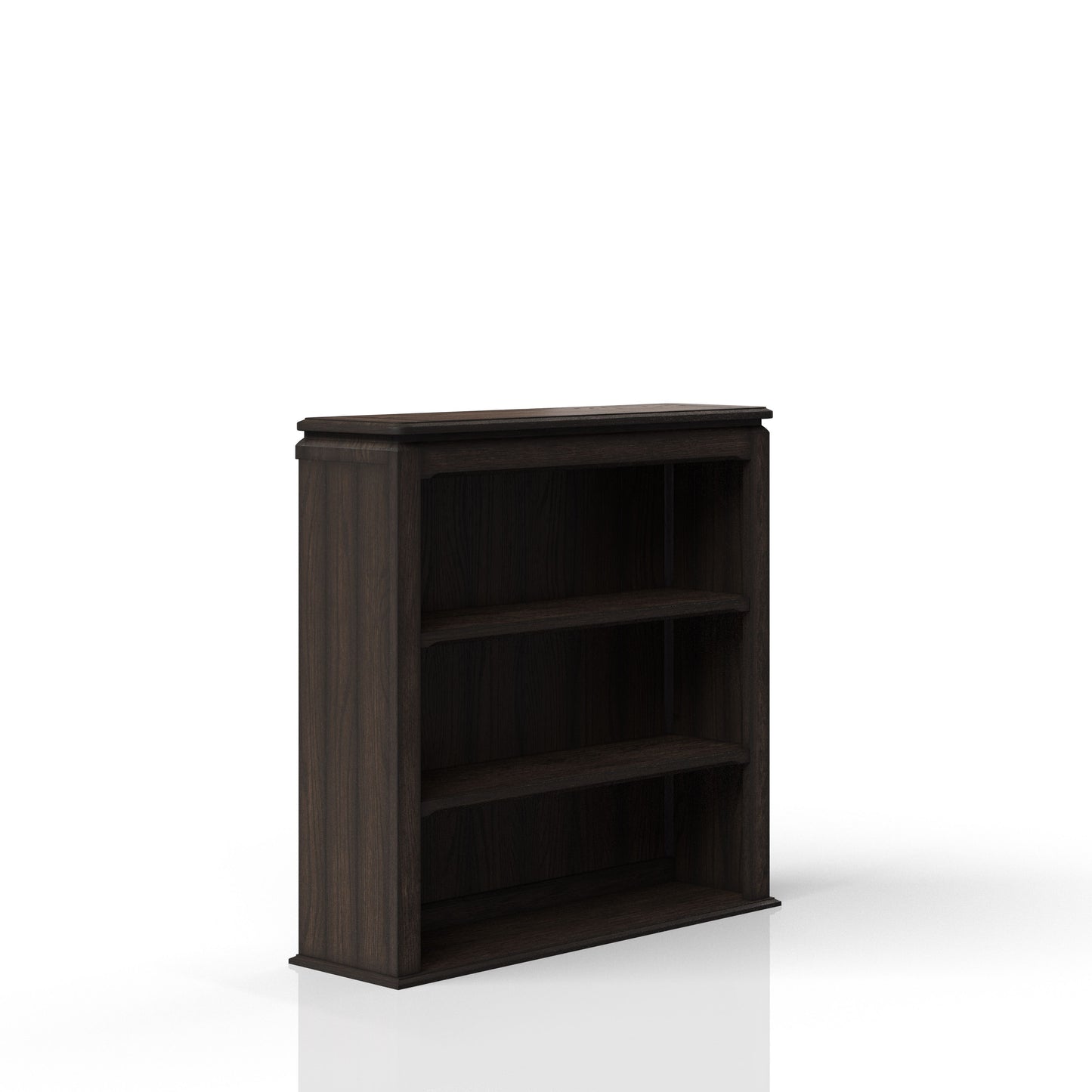 Dark wood shelf bookshelf with modern design