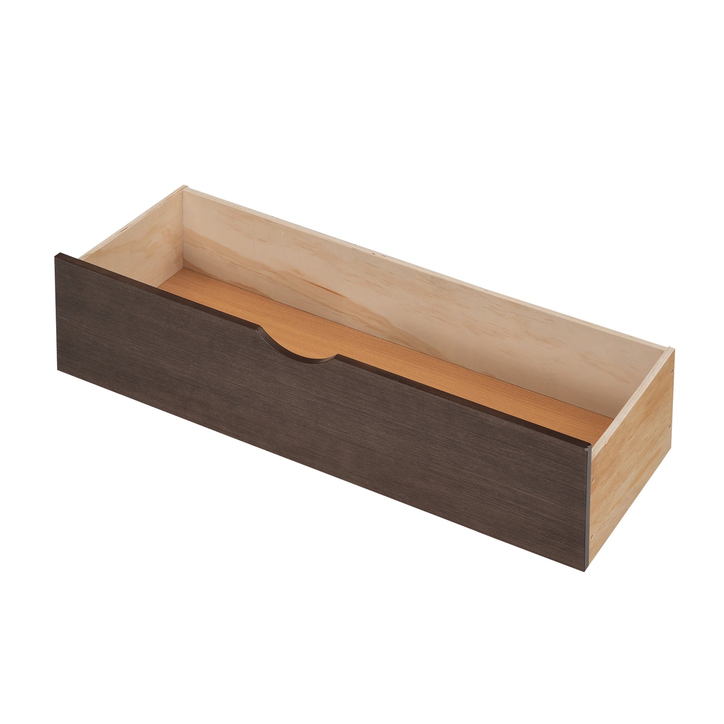 Dark wood grain drawer