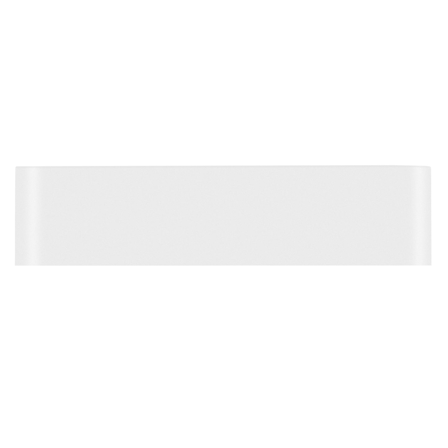 White ceramic minimalist soap dish with rounded edges