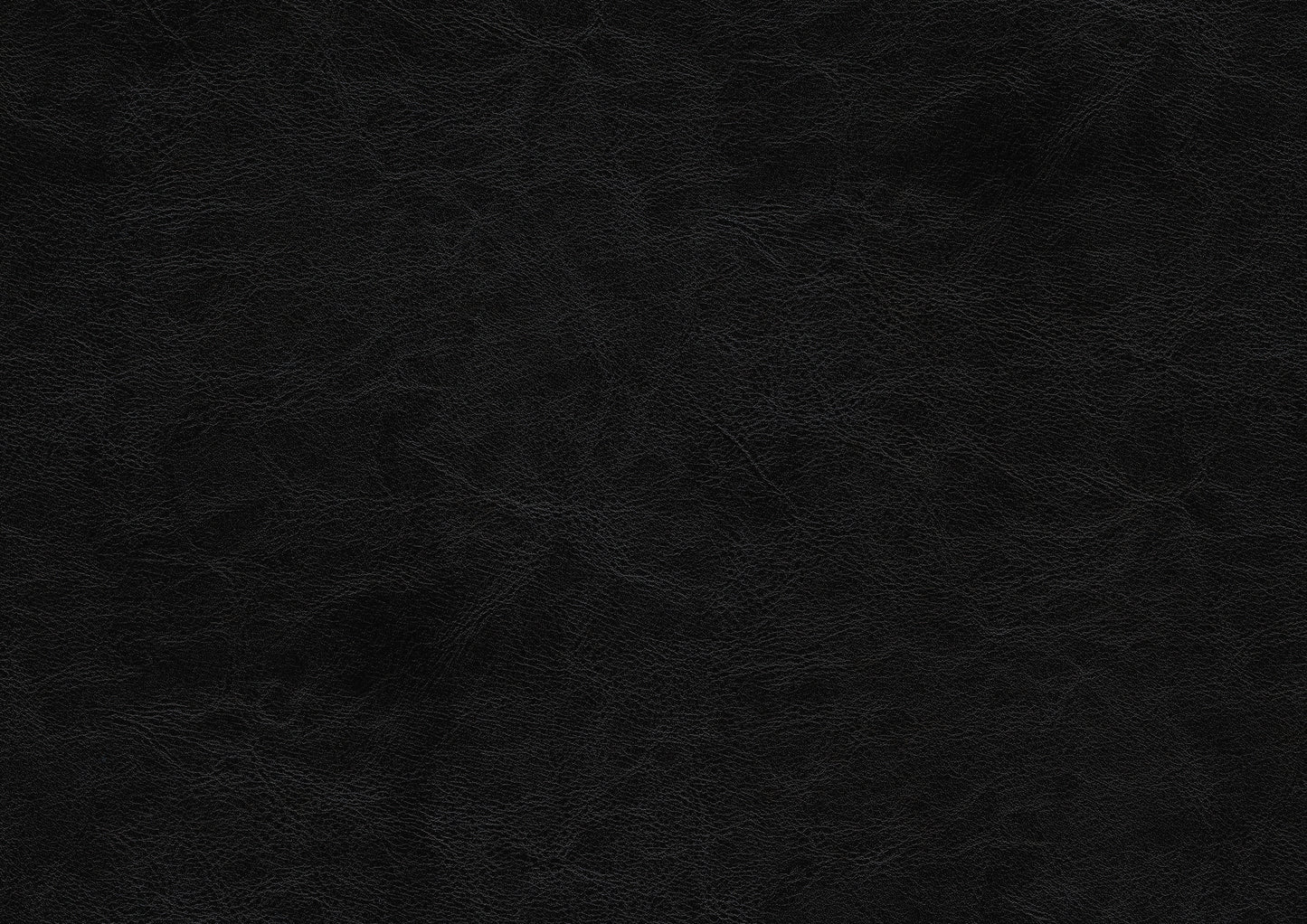 Textured black faux leather material sample with a matte finish