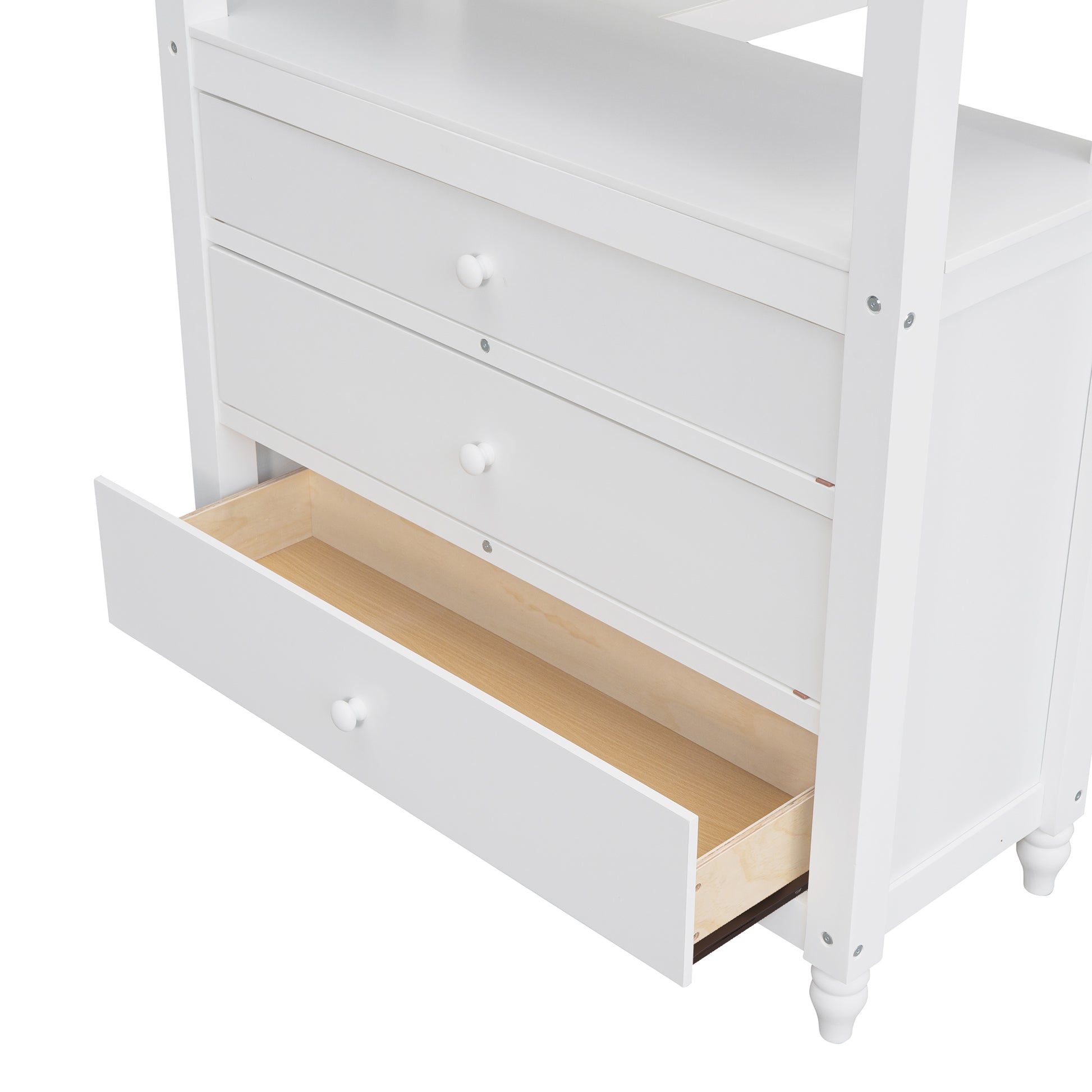 White wood dresser