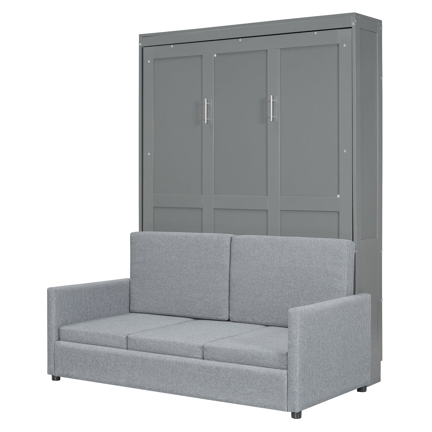 Gray Murphy bed sofa combination