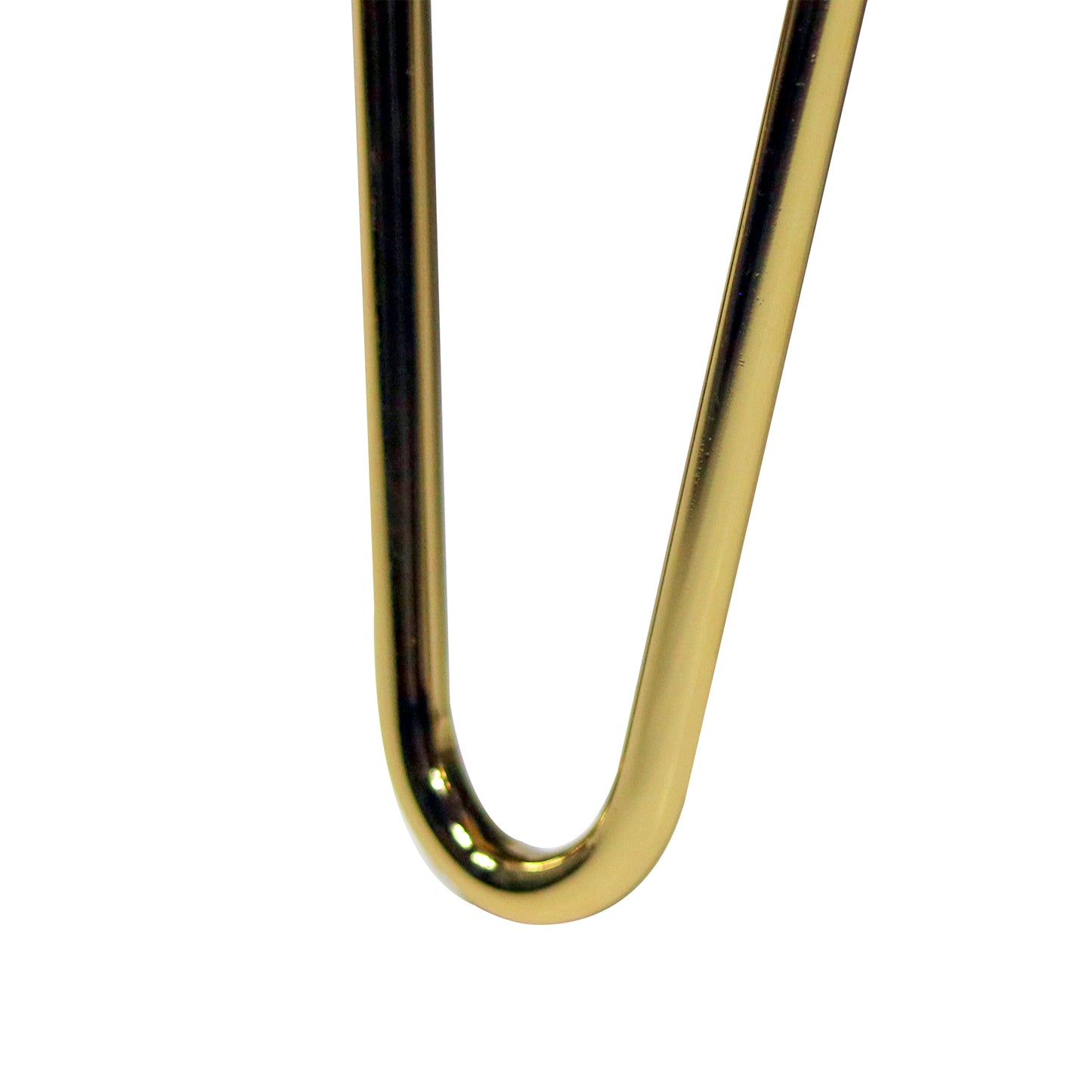 Polished brass hairpin leg for modern furniture