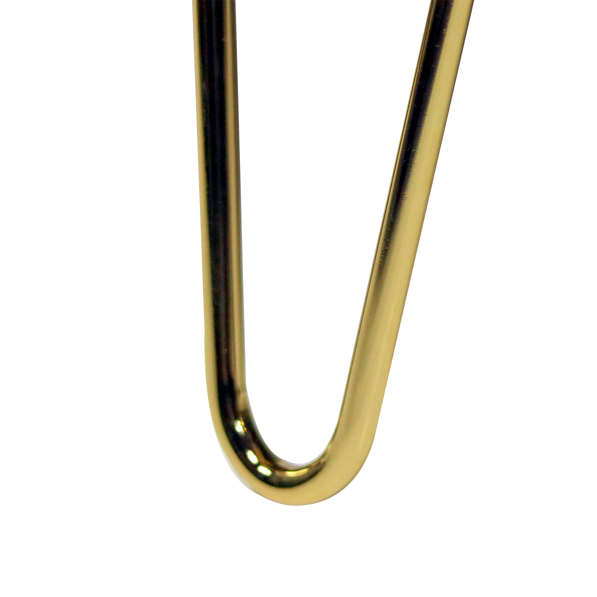 Polished brass hairpin leg for modern furniture