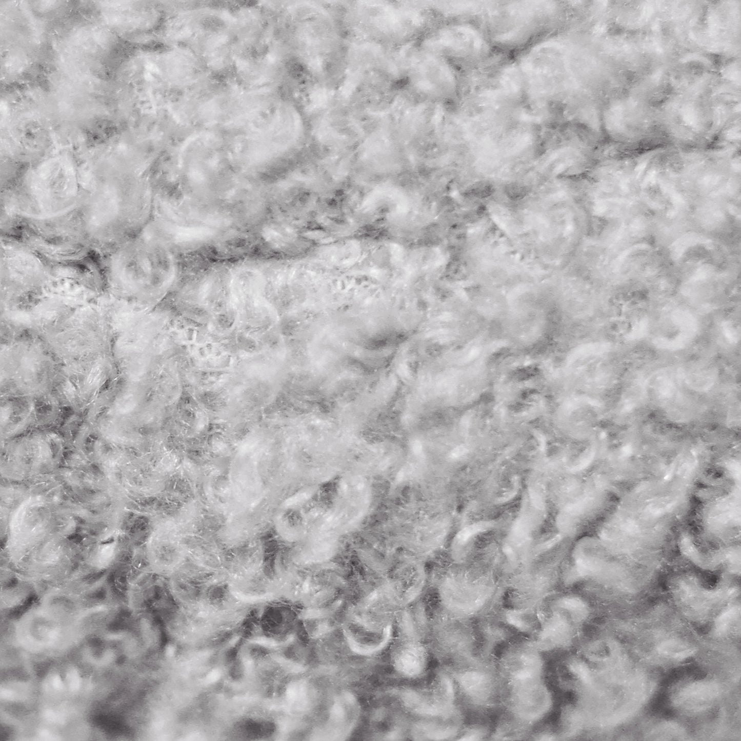 Light gray sherpa fabric detail