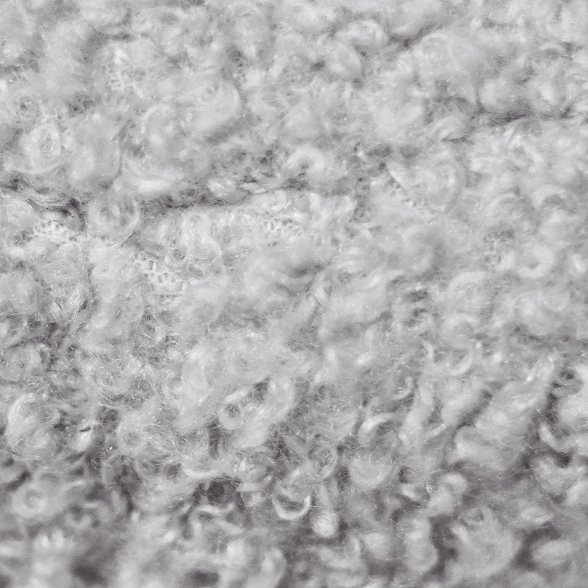 Light gray sherpa fabric detail