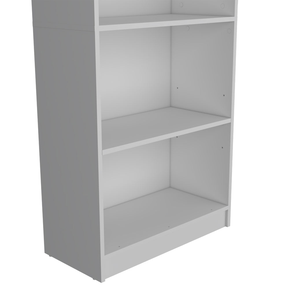 White laminate twoshelf bookcase for home organization