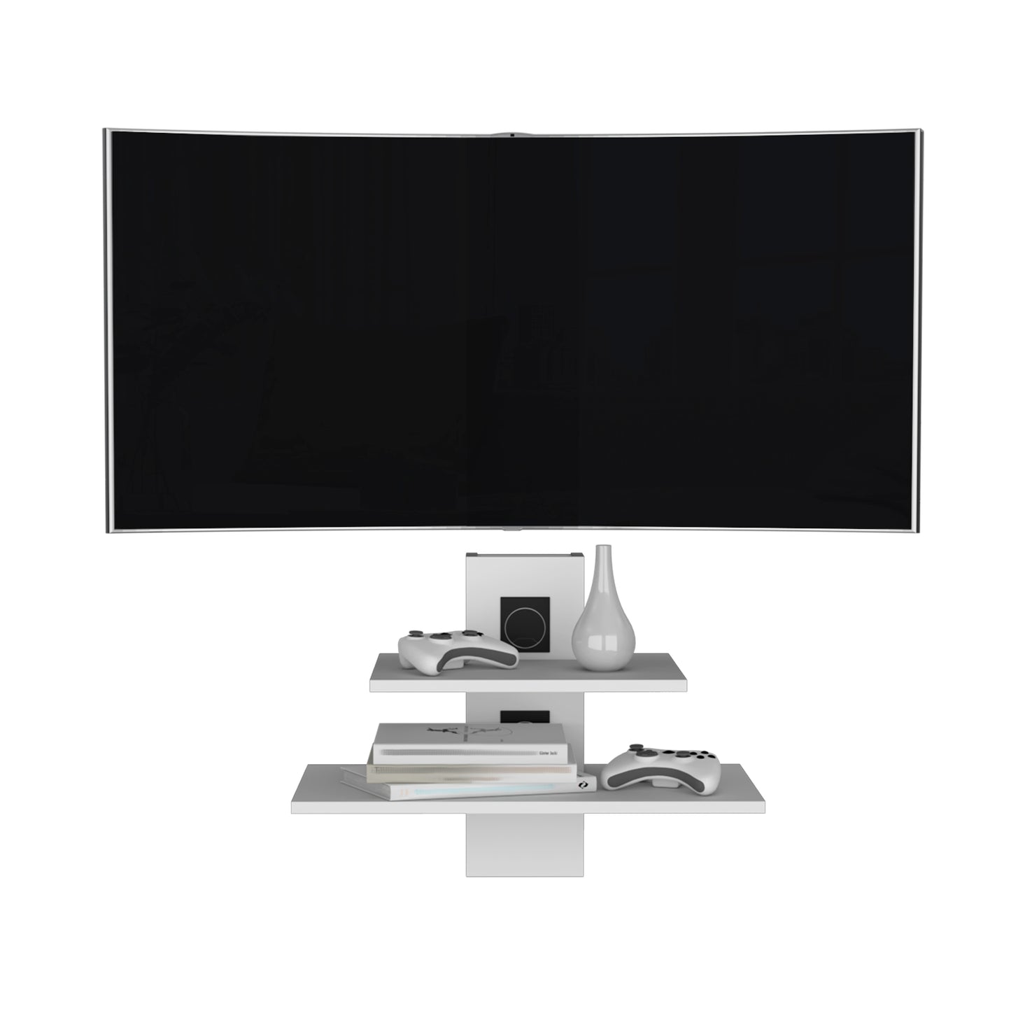 Curved ultrathin inch QLED TV with silver bezel