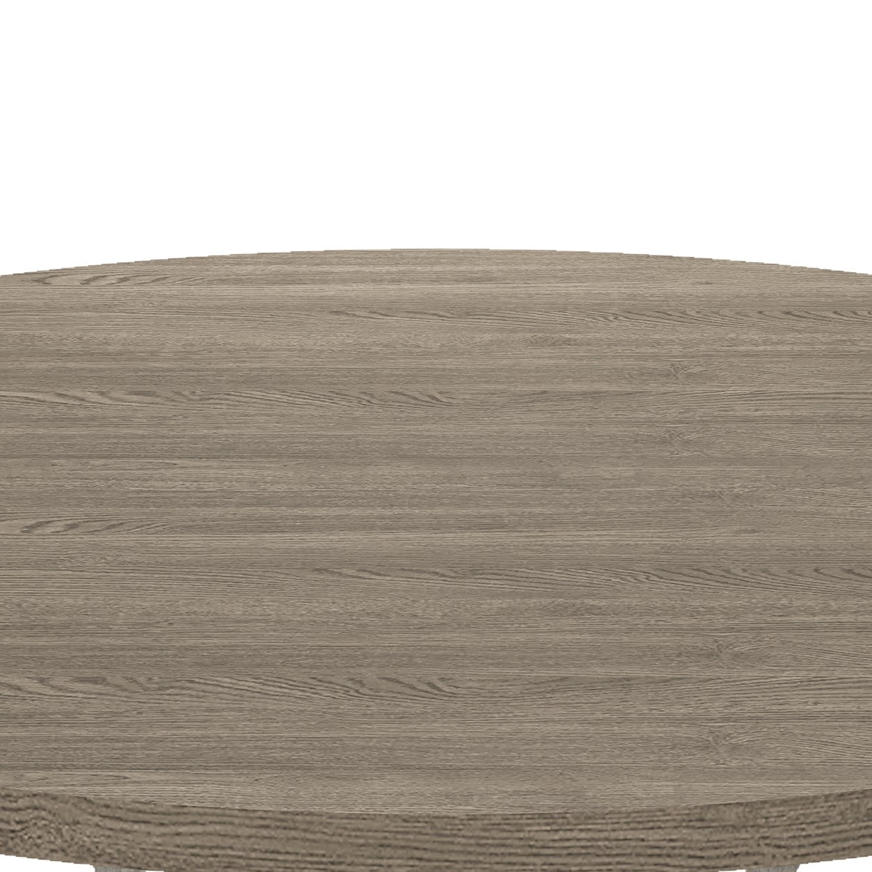 Closeup of rustic grey wood grain texture on a round table surface