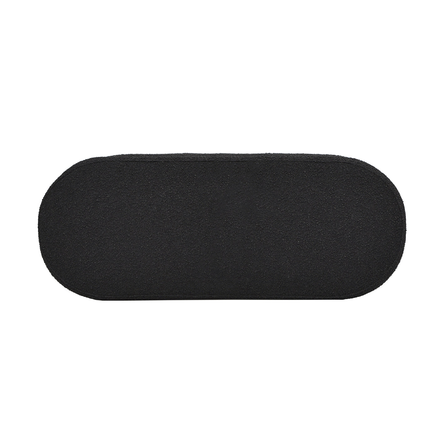 Black textured oval case