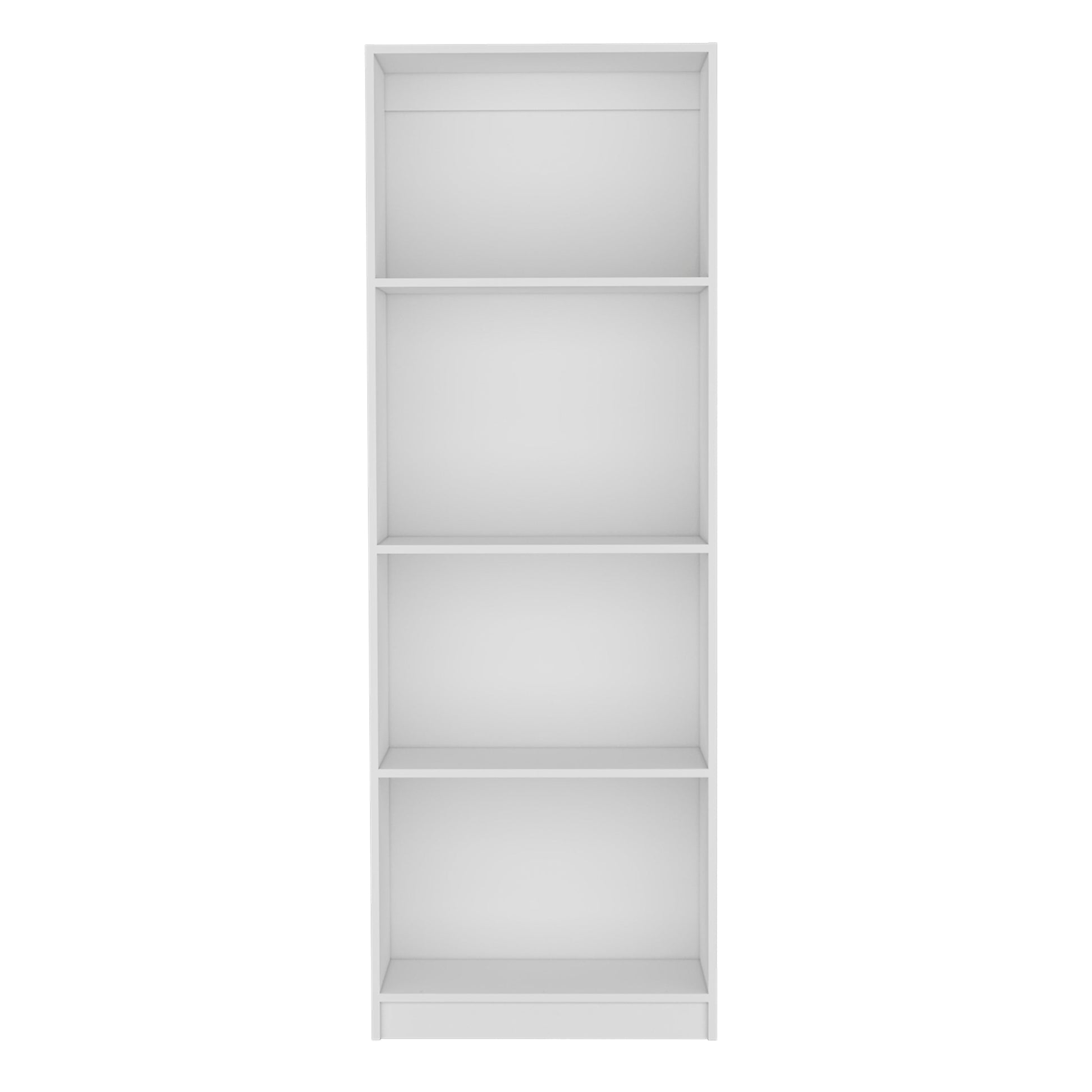 White fourshelf modern bookshelf