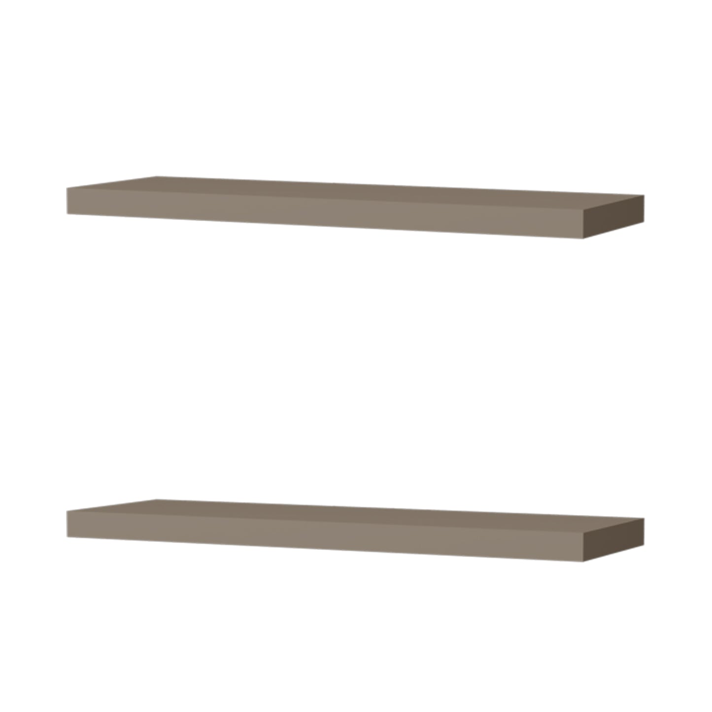 Floating shelf in taupe