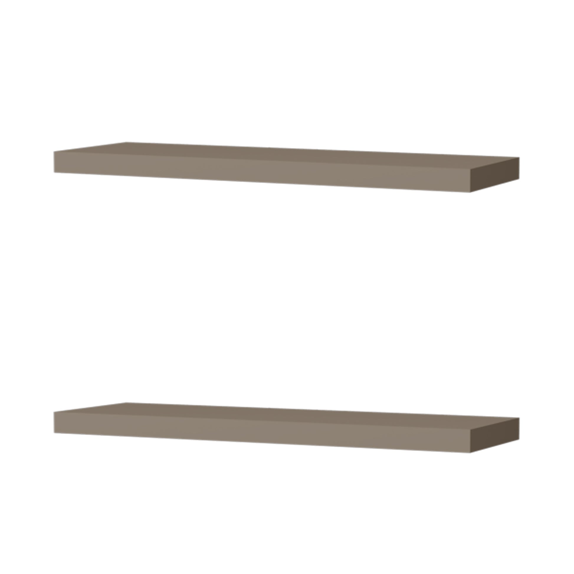 Floating shelf in taupe