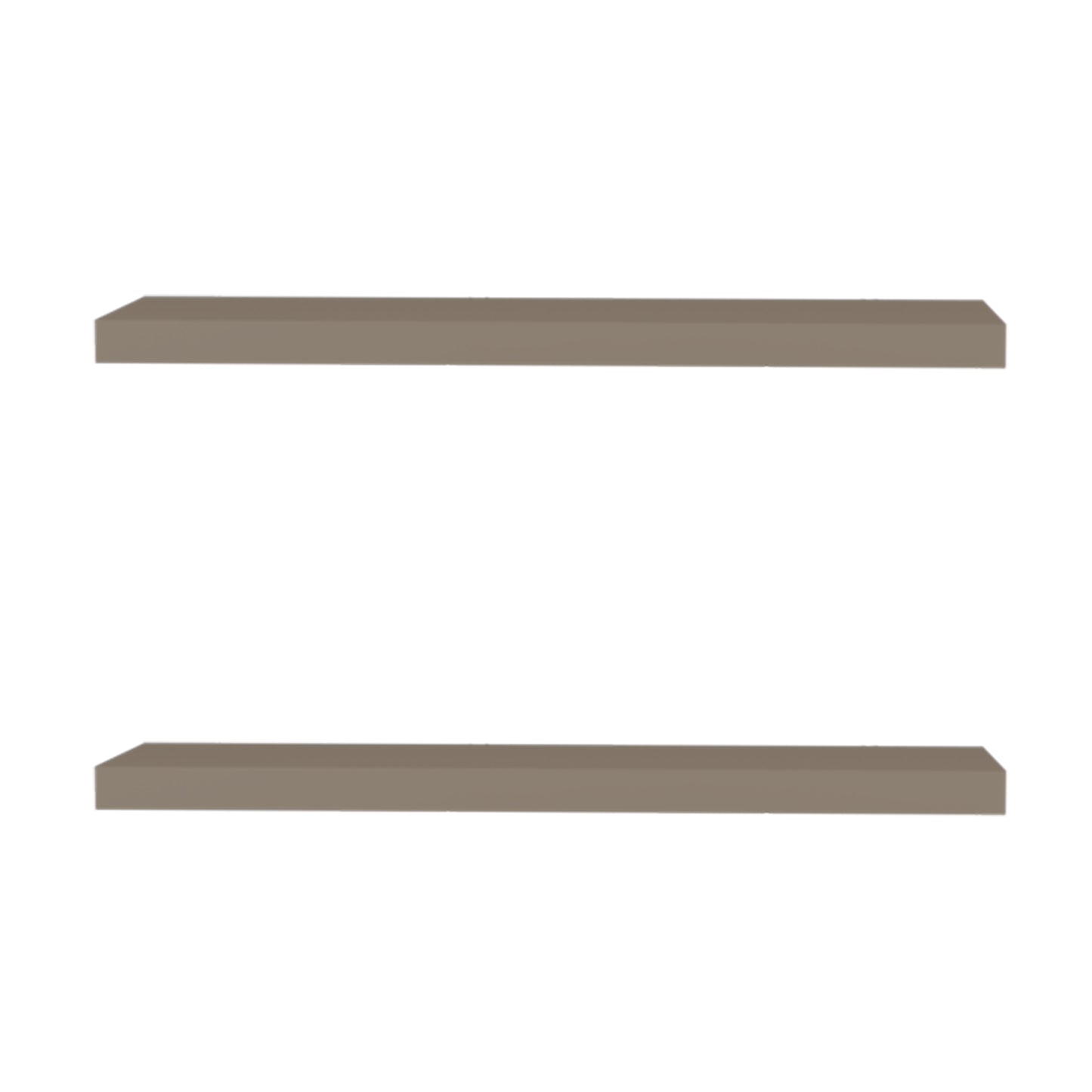 Taupe floating shelf