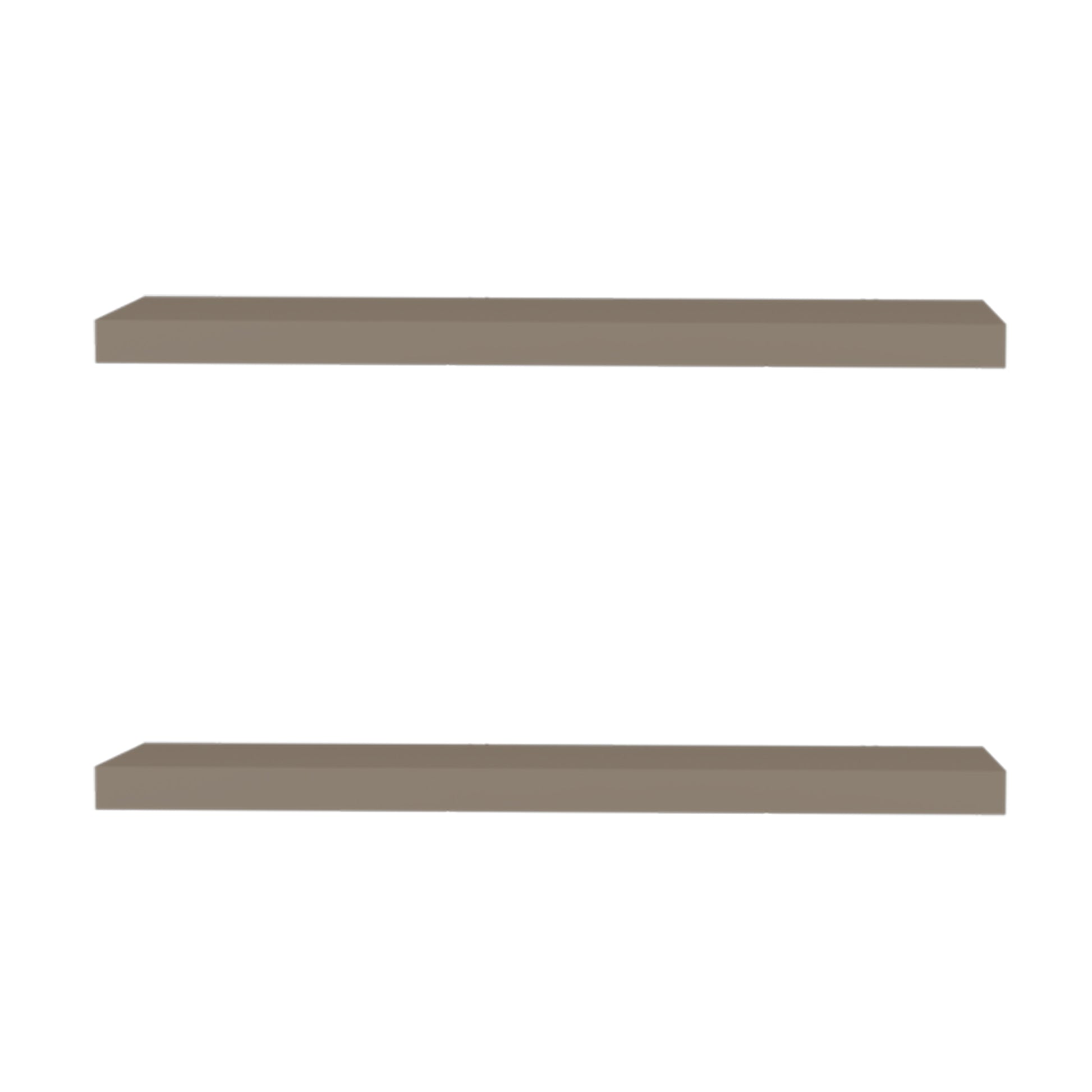 Taupe floating shelf