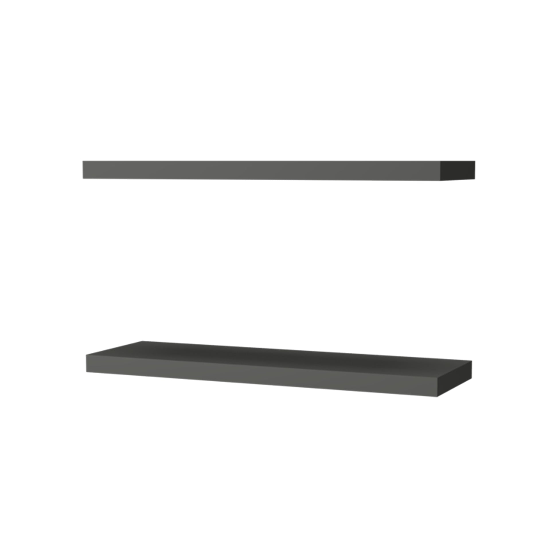 Sleek dark gray floating shelf