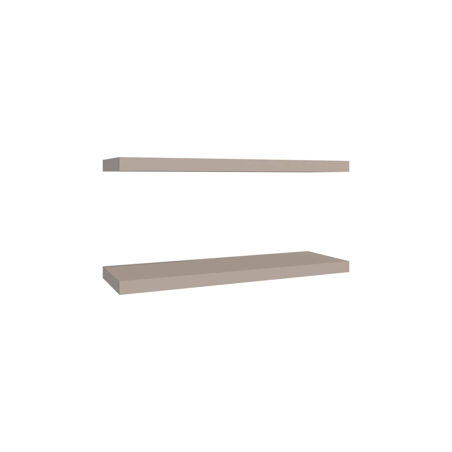 Minimalist beige floating shelf
