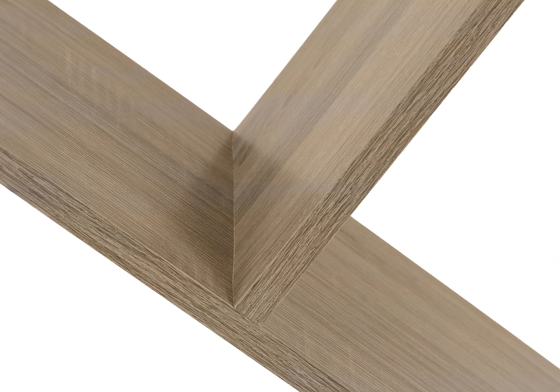 Light oak laminate flooring plank with subtle wood grain