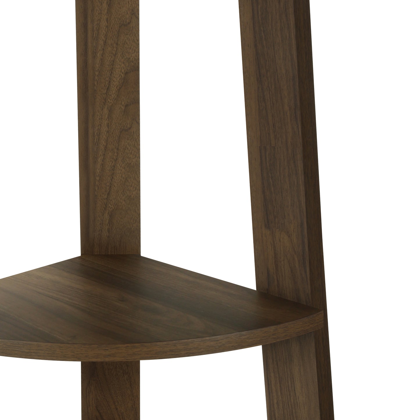 Dark walnut corner shelf