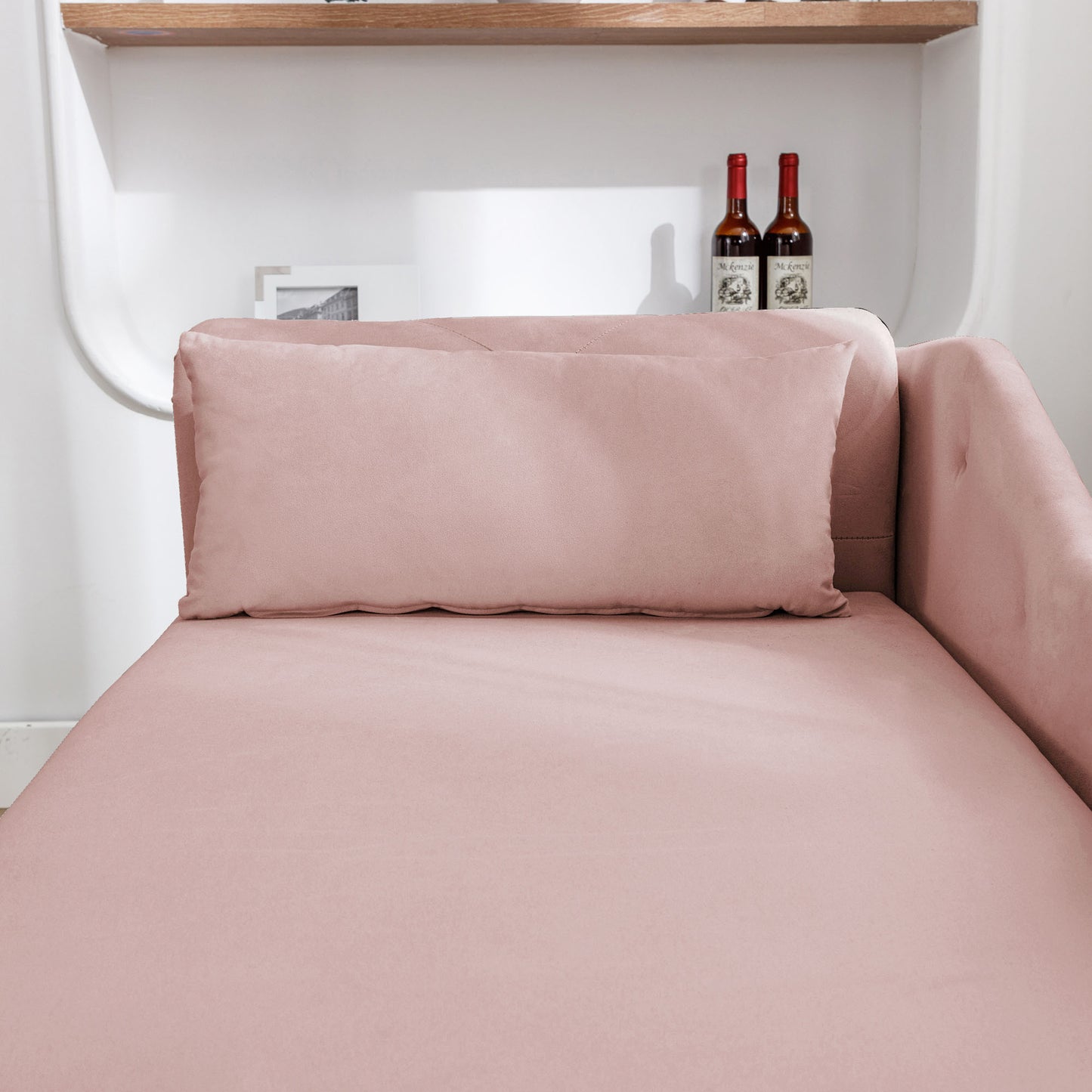 Dusty rose velvet lumbar pillow for sofa comfort and style