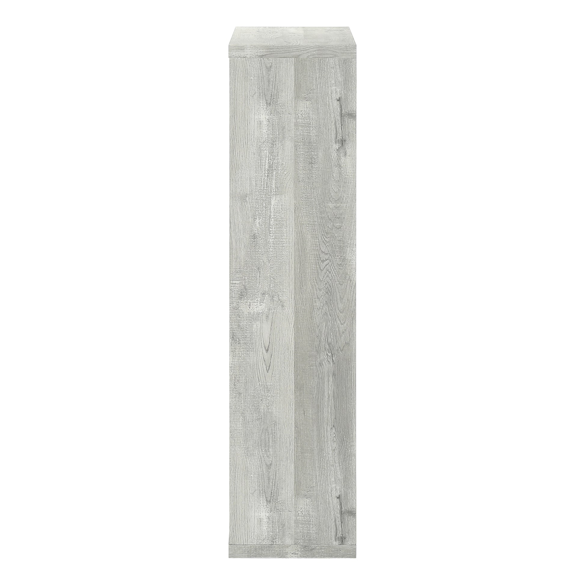 Rustic grey woodgrain laminate bookshelf side panel