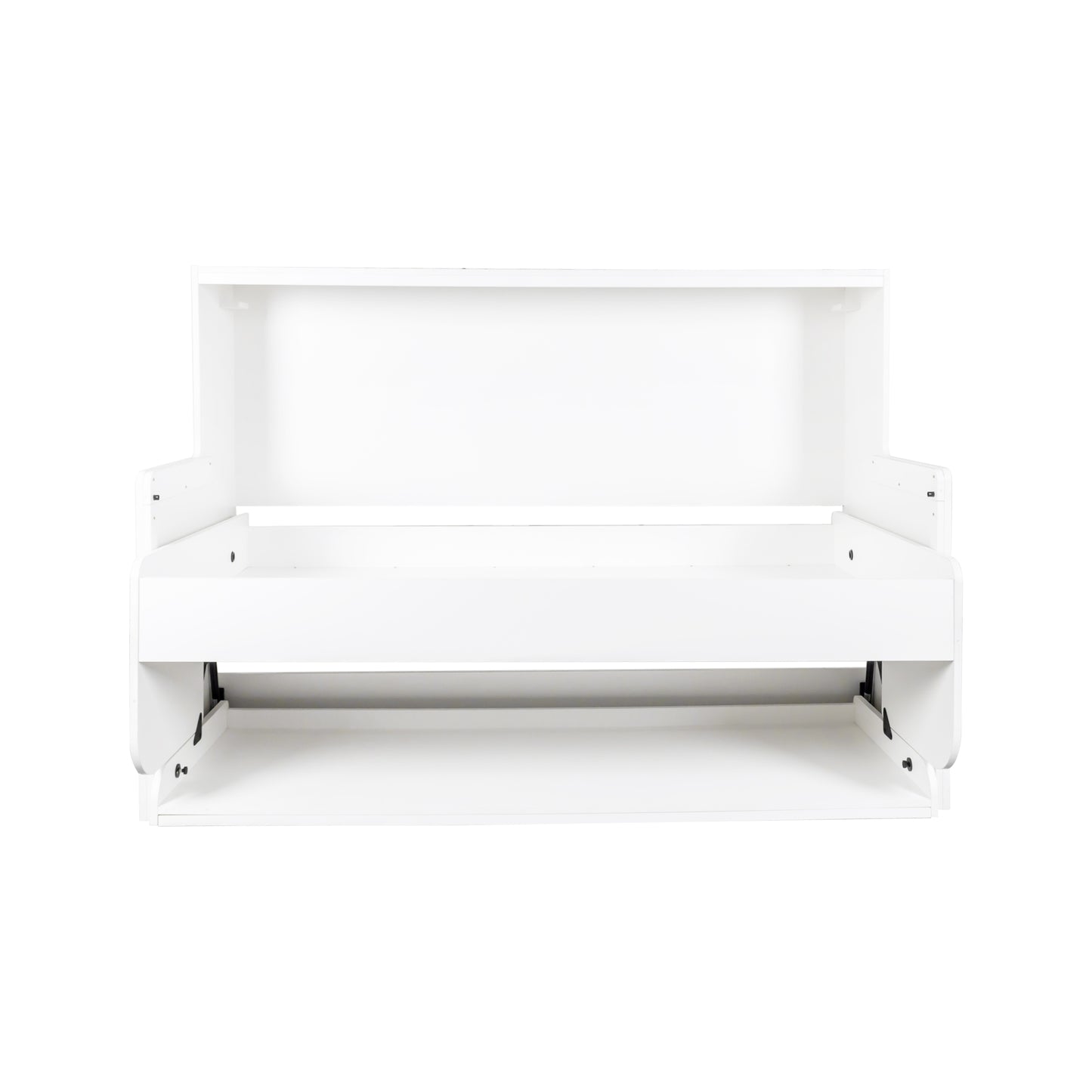 White wall bed frame