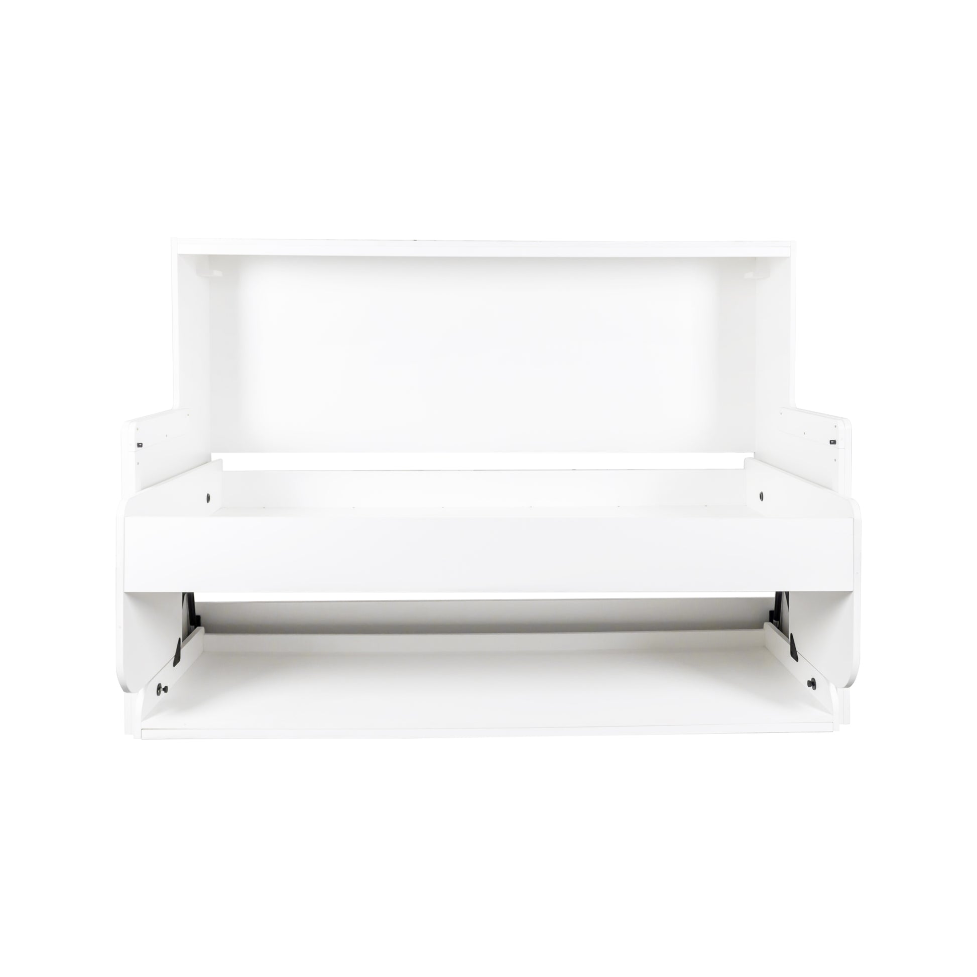 White wall bed frame