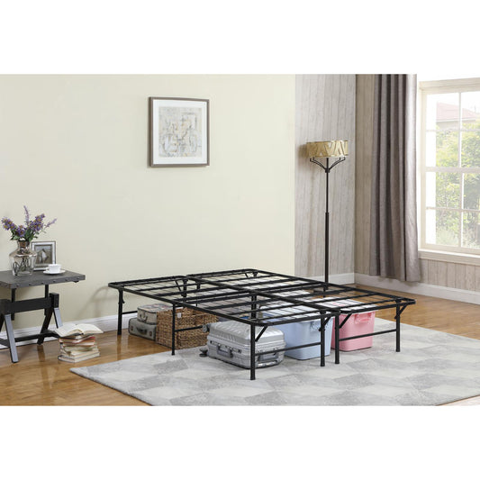 Queen metal platform bed frame with underbed storage clearance